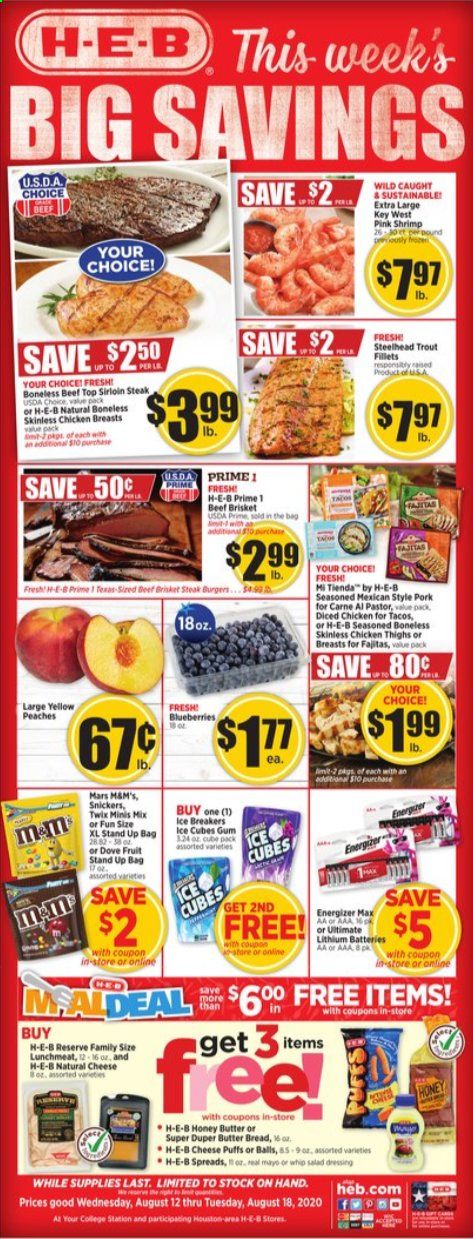 H-E-B Weekly Ad August 12 to August 18