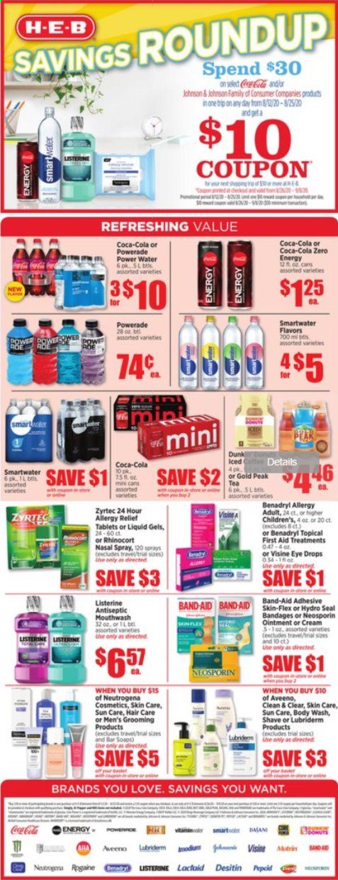 H-E-B Weekly Ad August 12 to August 18