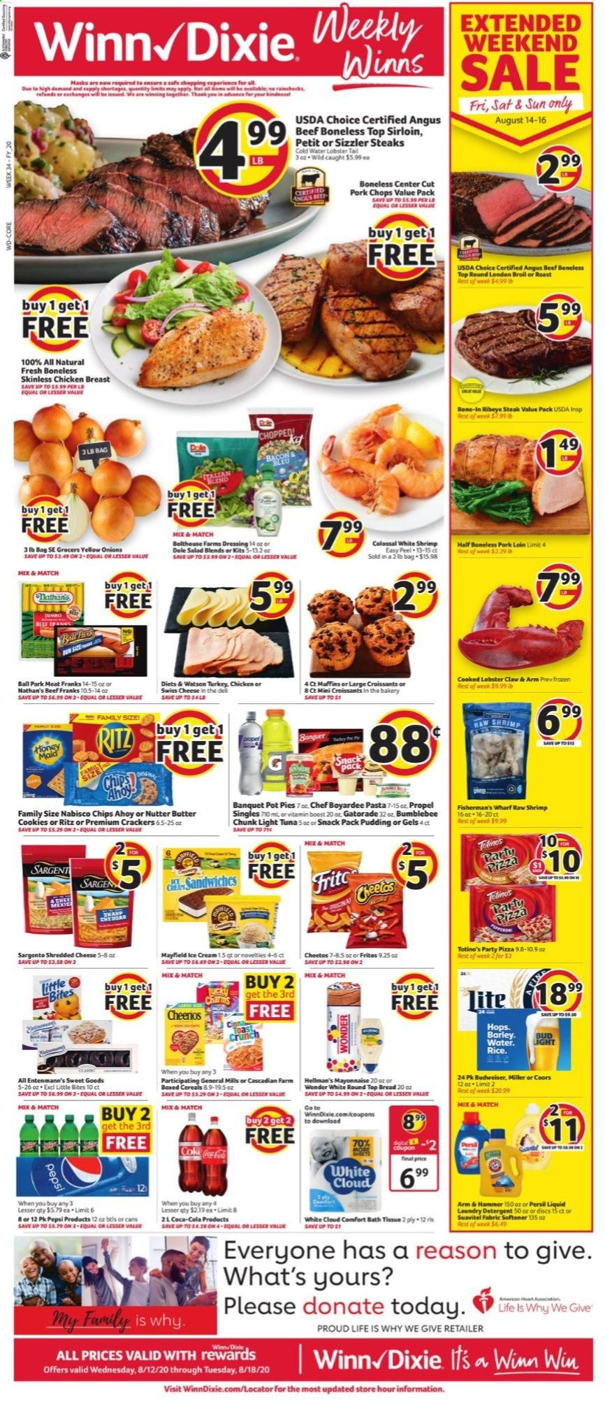 Winn Dixie (FL) Weekly Ad August 12 to August 18