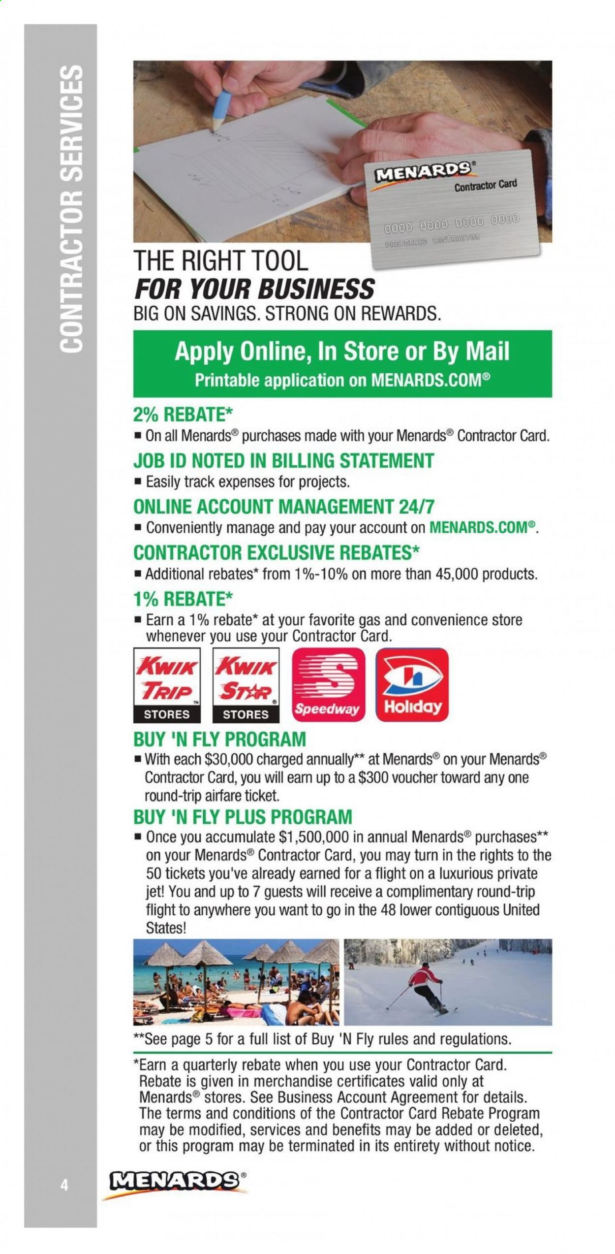 Menards Weekly Ad March 1 to December 31