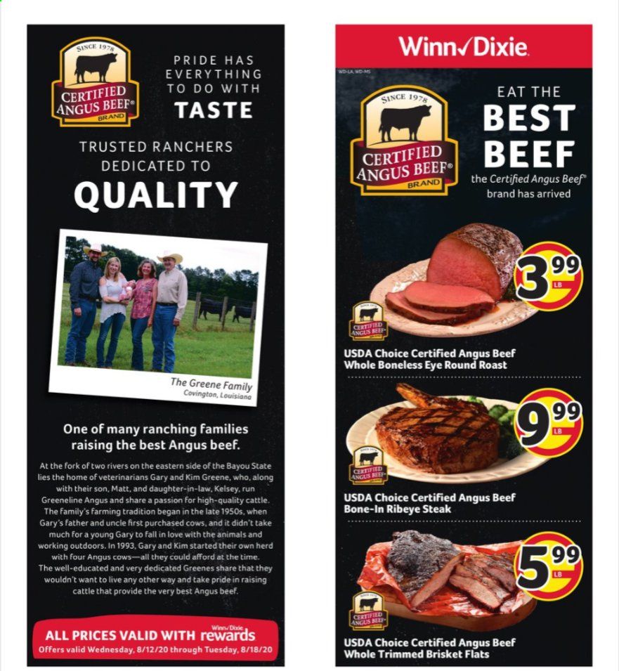 Winn Dixie (LA) Weekly Ad August 12 to August 18