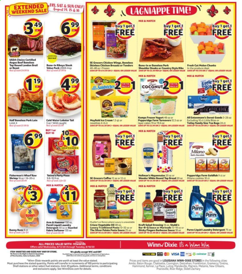Winn Dixie (LA) Weekly Ad August 12 to August 18