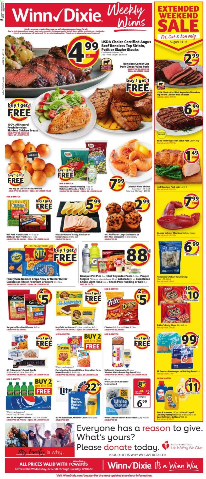 Winn Dixie (GA) Weekly Ad August 12 to August 18