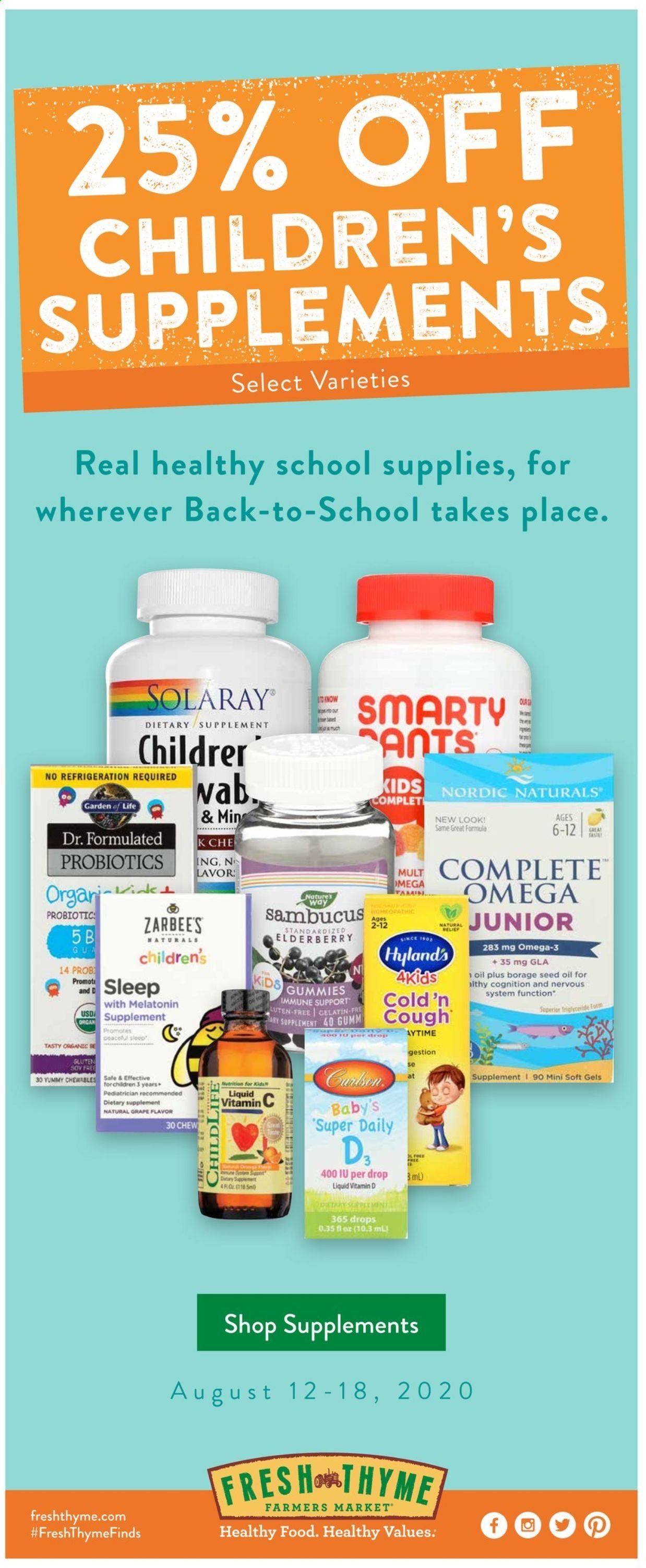 Fresh Thyme Weekly Ad August 12 to August 18