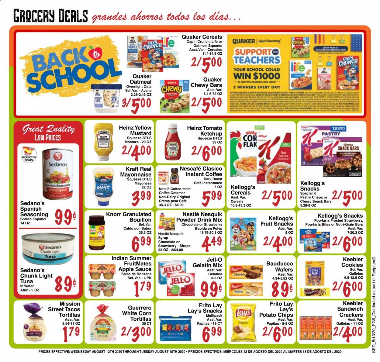 Sedano's Weekly Ad August 12 to August 18