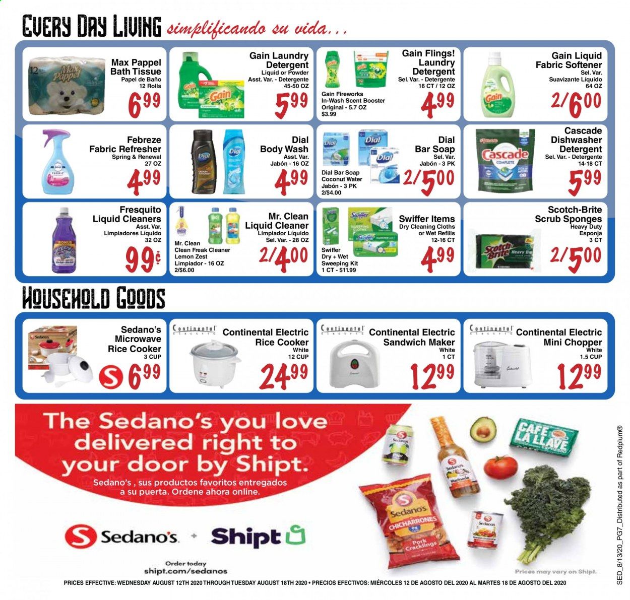 Sedano's Weekly Ad August 12 to August 18