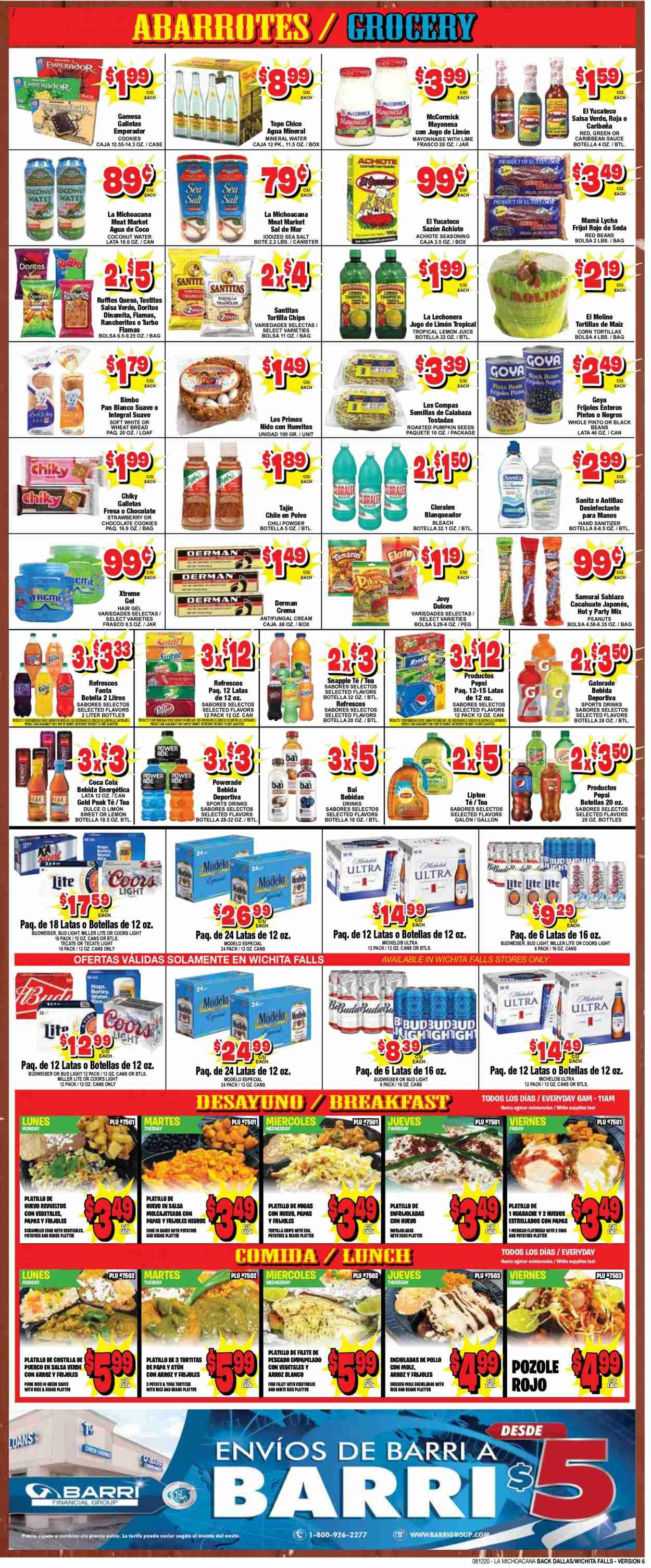 La Michoacana Meat Market Weekly Ad August 12 to August 25
