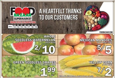 Food Bazaar Weekly Ad August 13 to August 19