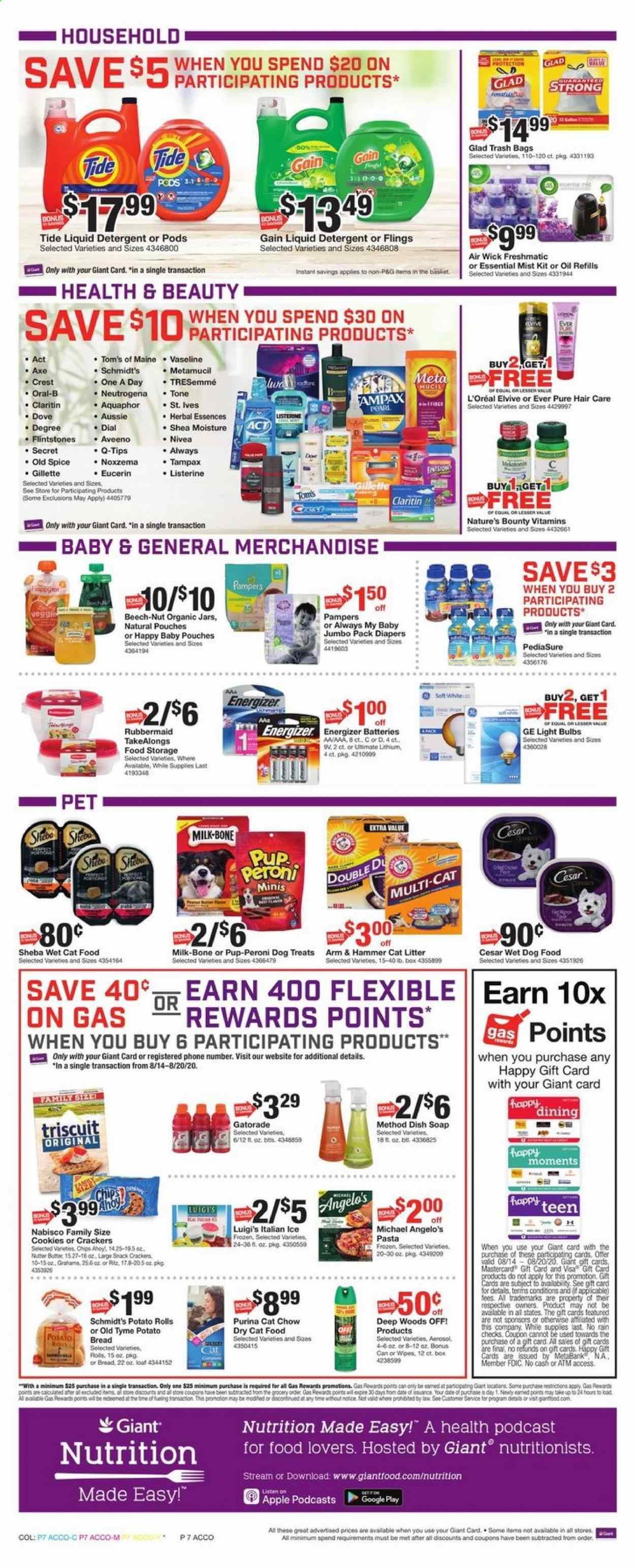 Giant Food Weekly Ad August 14 to August 20