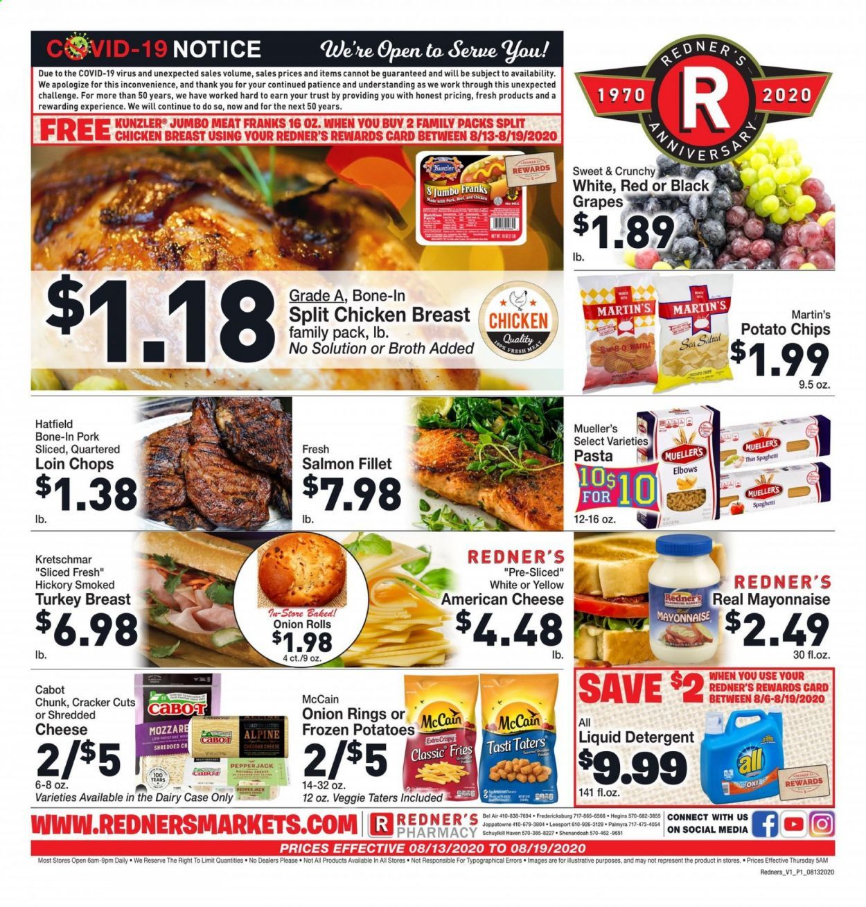 Redner's Markets Weekly Ad August 13 to August 19