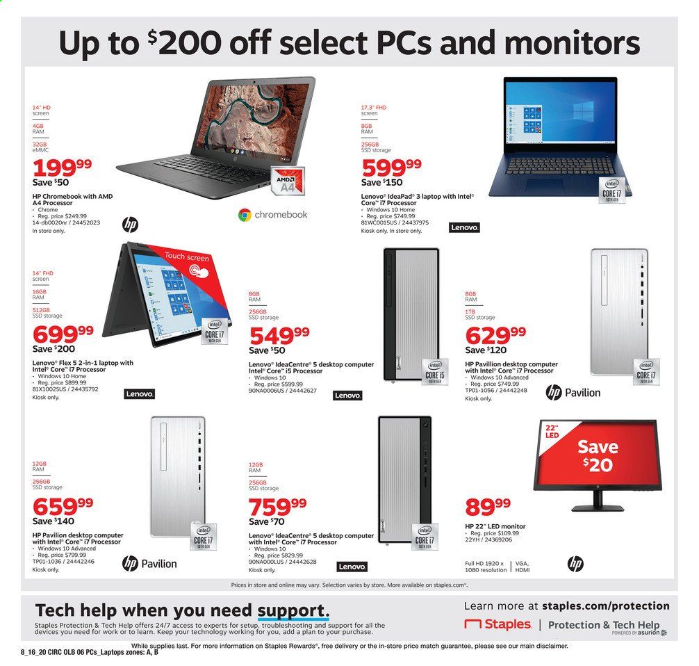 Staples Weekly Ad August 16 to August 22