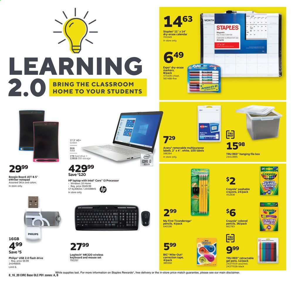 Staples Weekly Ad August 16 to August 22