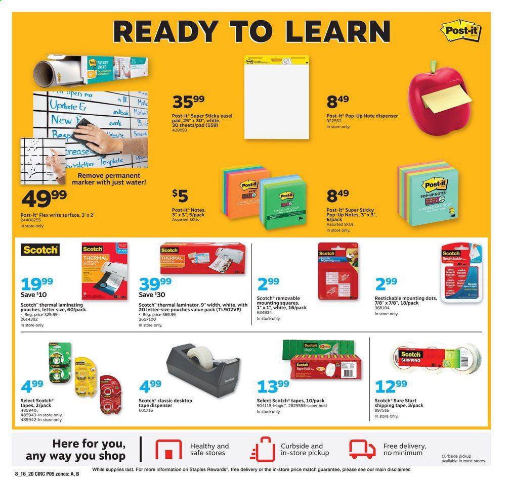 Staples Weekly Ad August 16 to August 22
