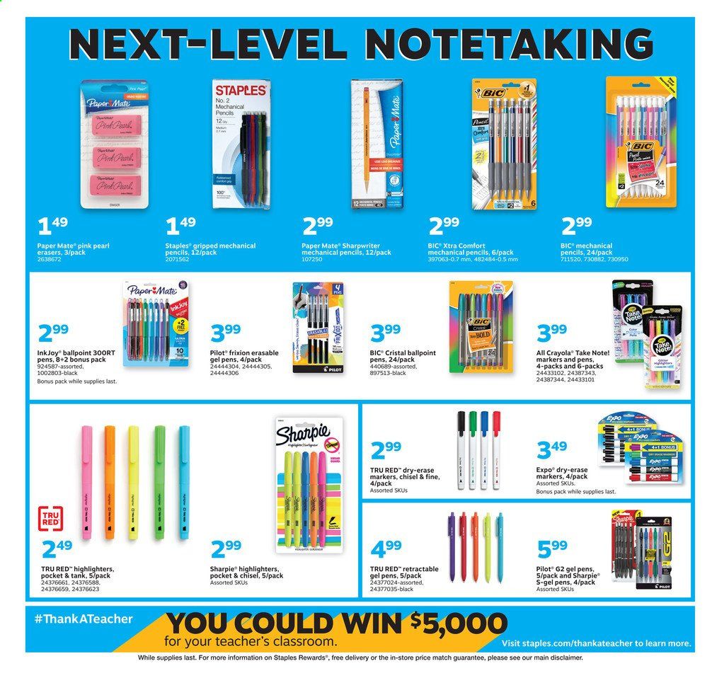 Staples Weekly Ad August 16 to August 22