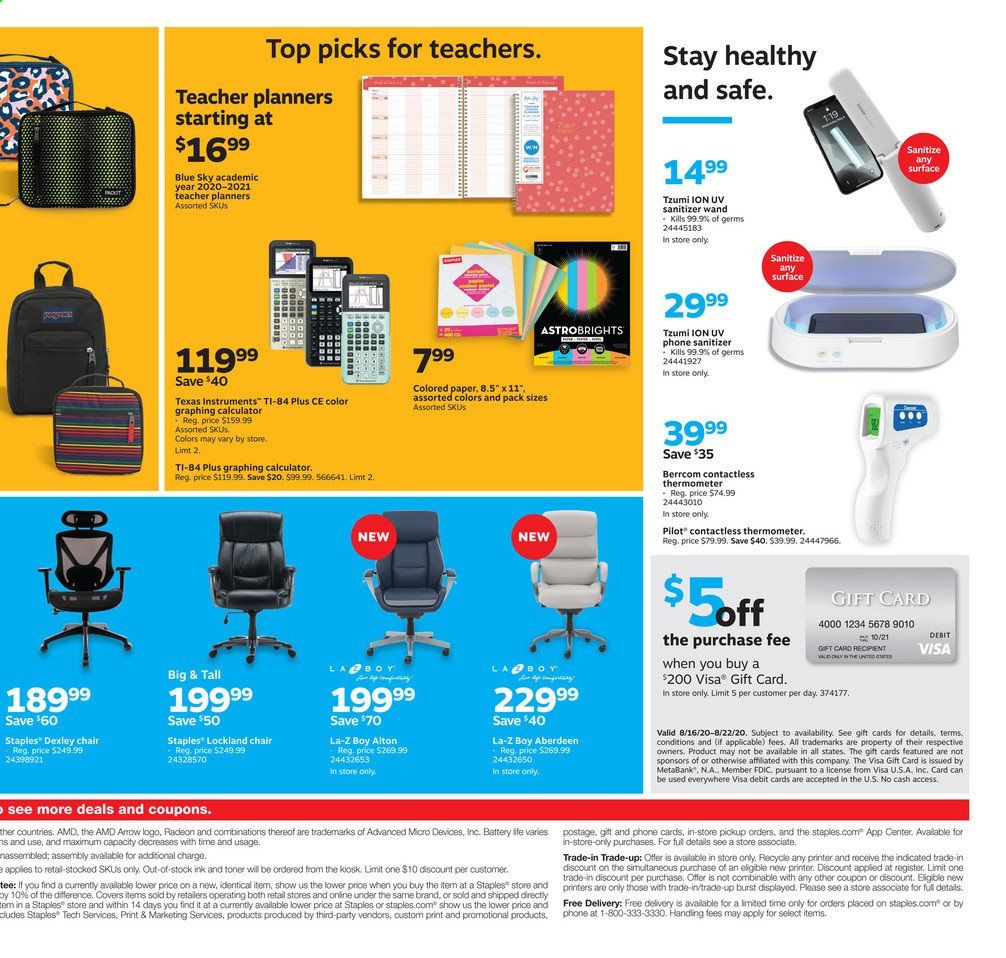 Staples Weekly Ad August 16 to August 22