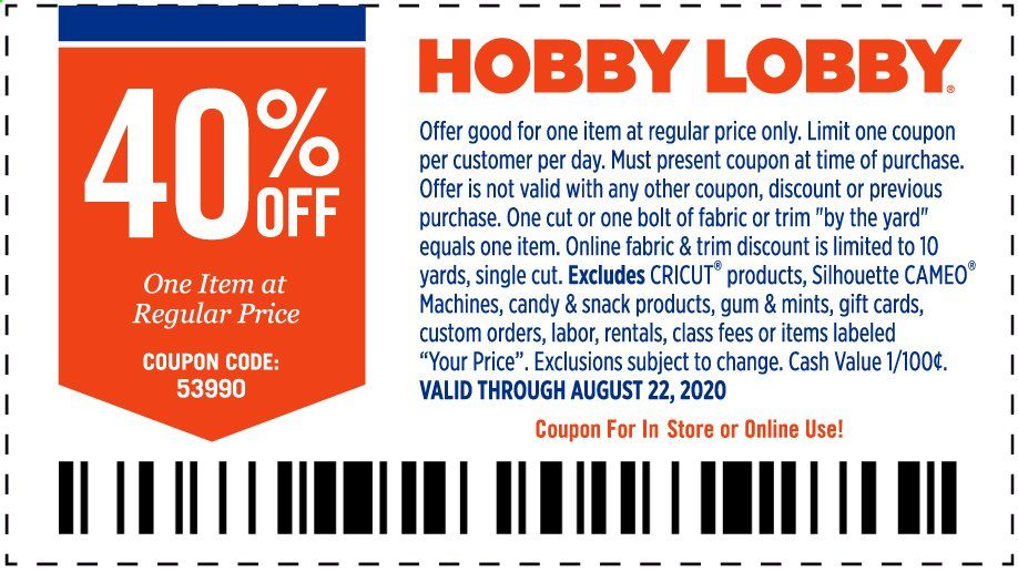 Hobby Lobby Weekly Ad August 16 to August 22