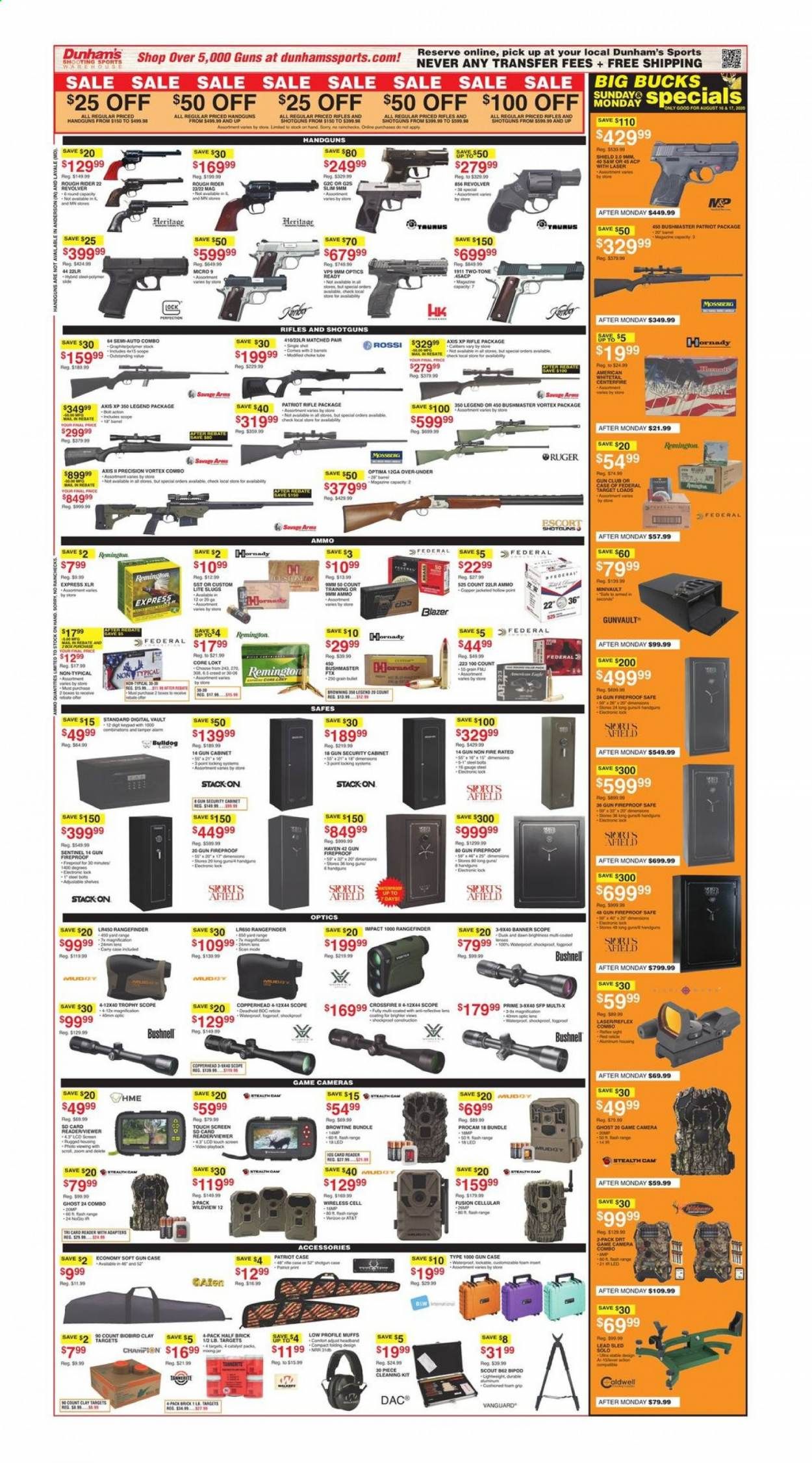 Dunham's Sports Weekly Ad August 15 to August 20