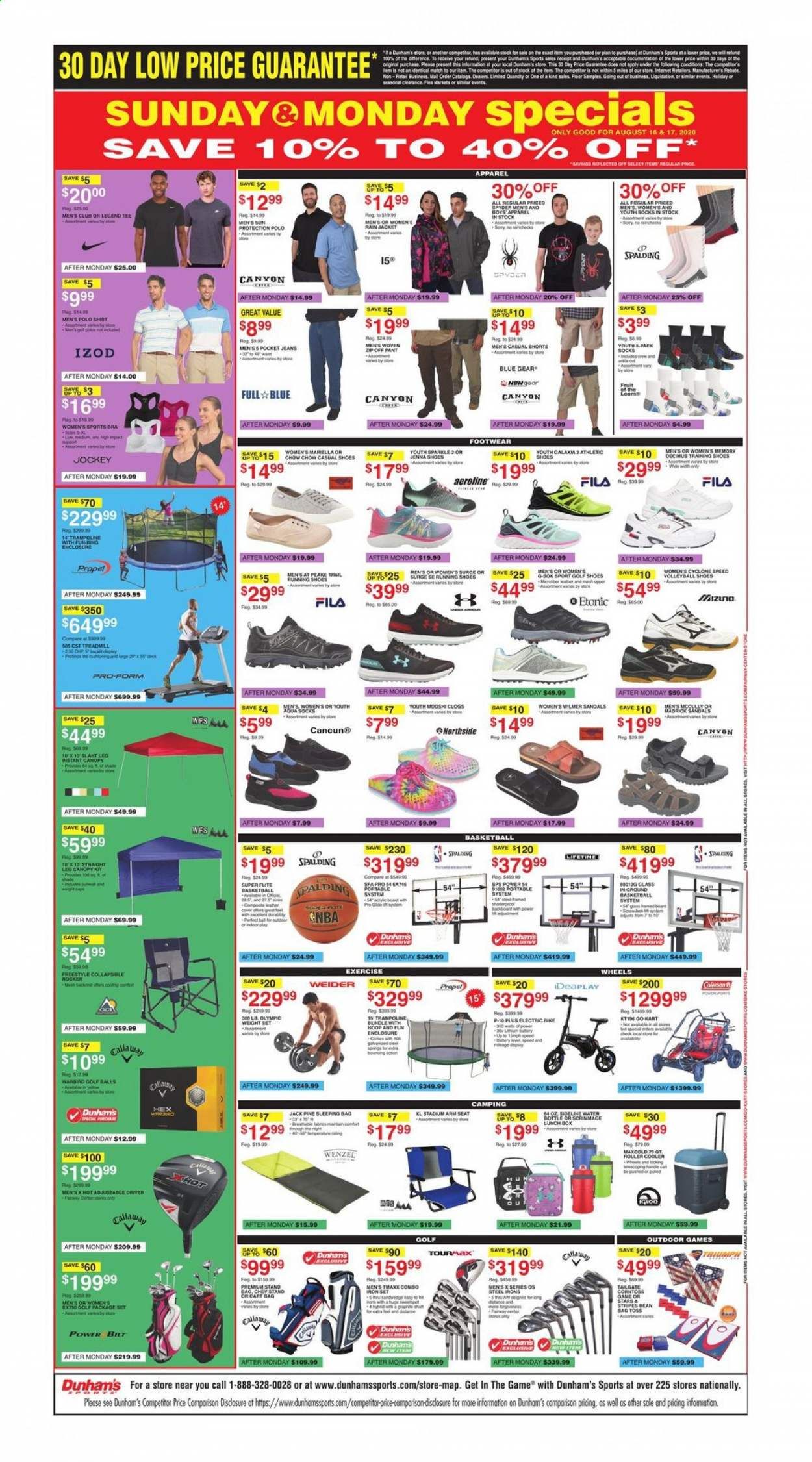 Dunham's Sports Weekly Ad August 15 to August 20