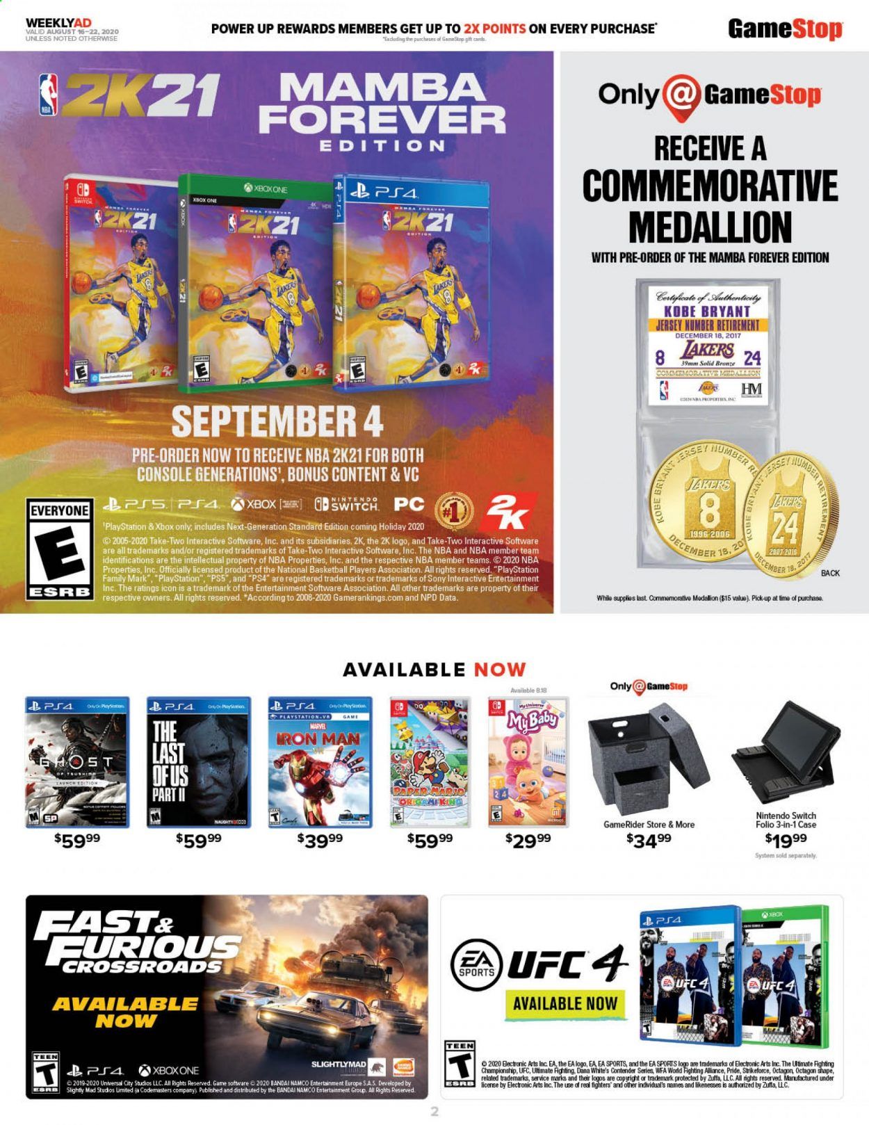 GameStop Weekly Ad August 16 to August 22