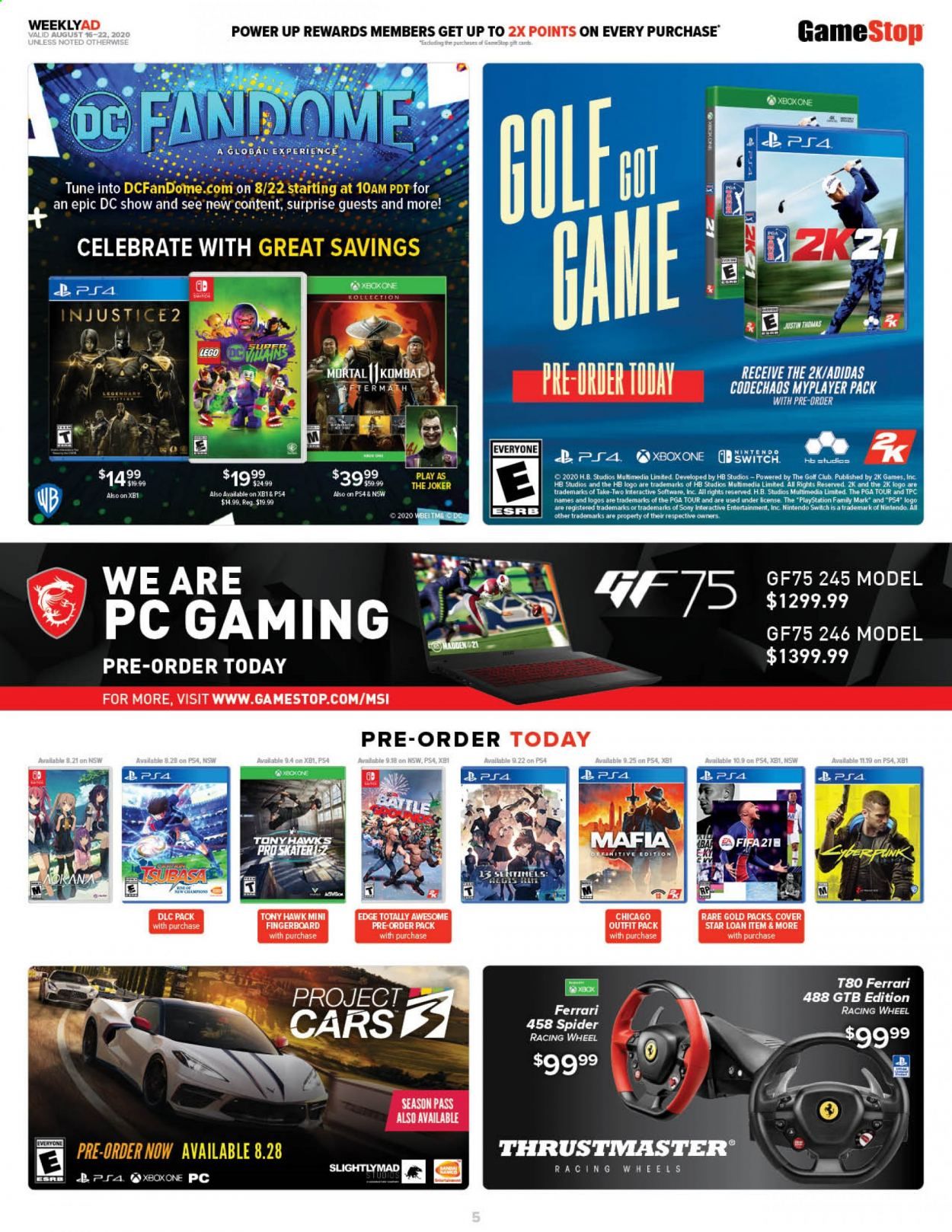 GameStop Weekly Ad August 16 to August 22