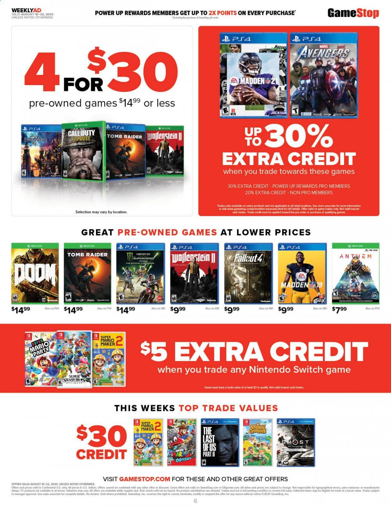 GameStop Weekly Ad August 16 to August 22