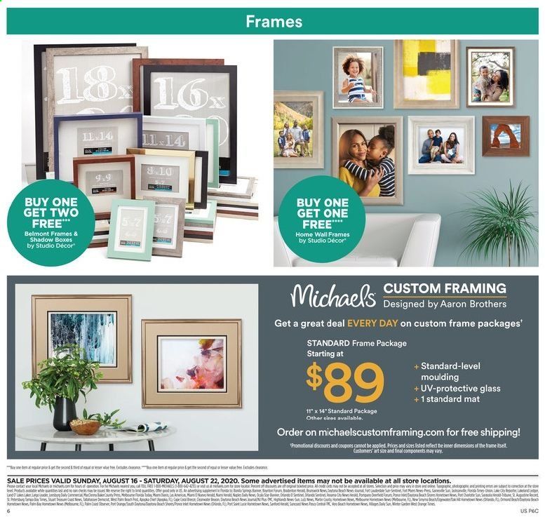 Michaels Weekly Ad August 16 to August 22