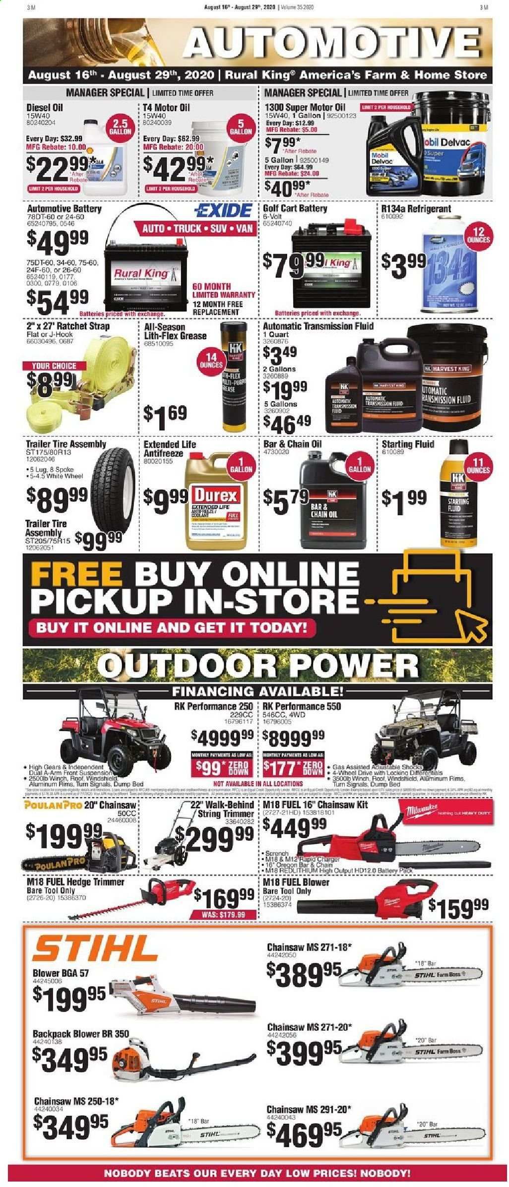 Rural King Weekly Ad August 16 to August 29