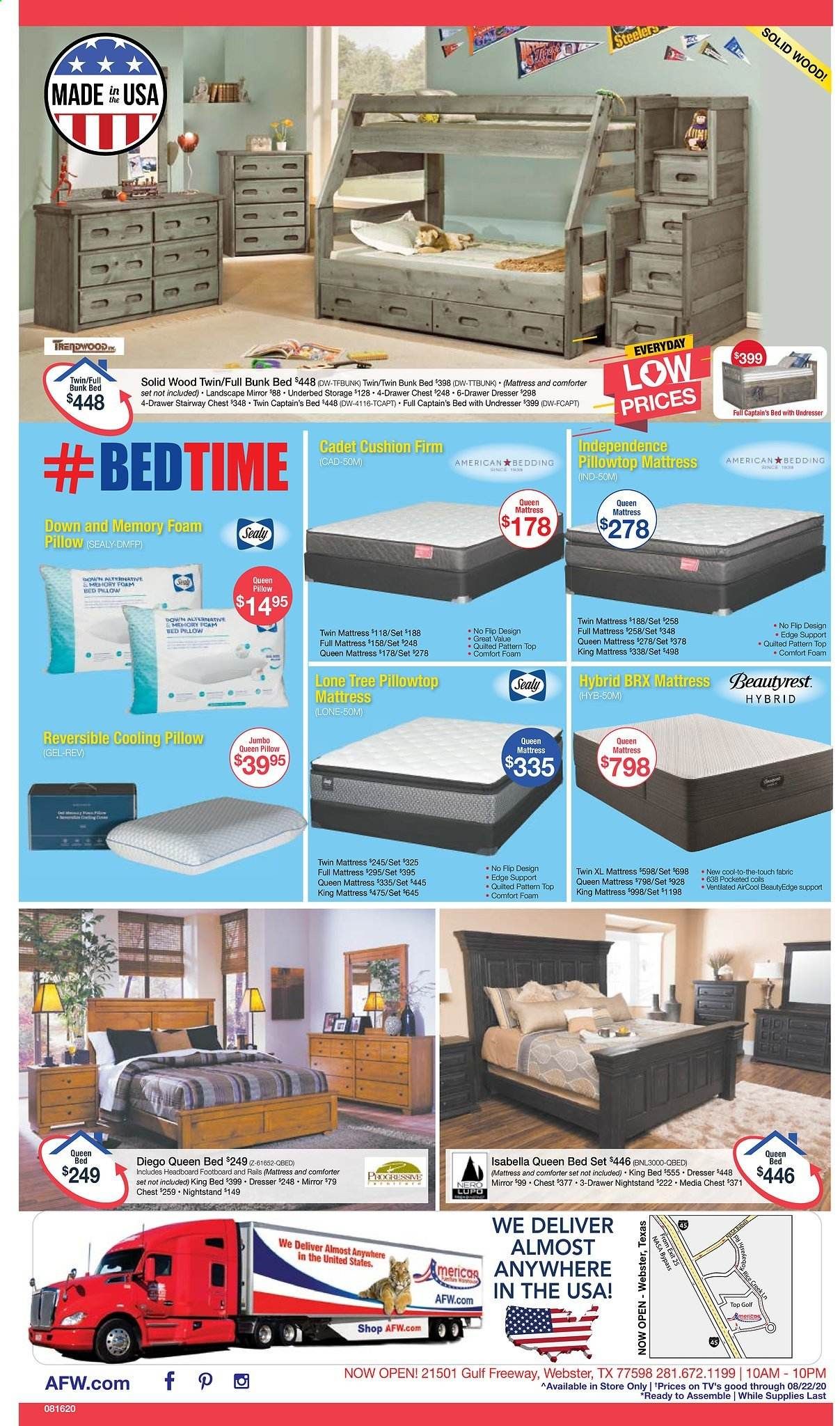 American Furniture Warehouse (TX) Weekly Ad August 16 to August 22