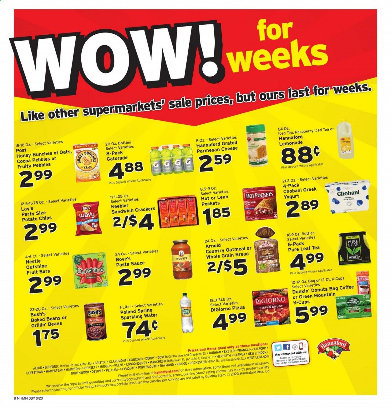 Hannaford (NH) Weekly Ad August 16 to August 22