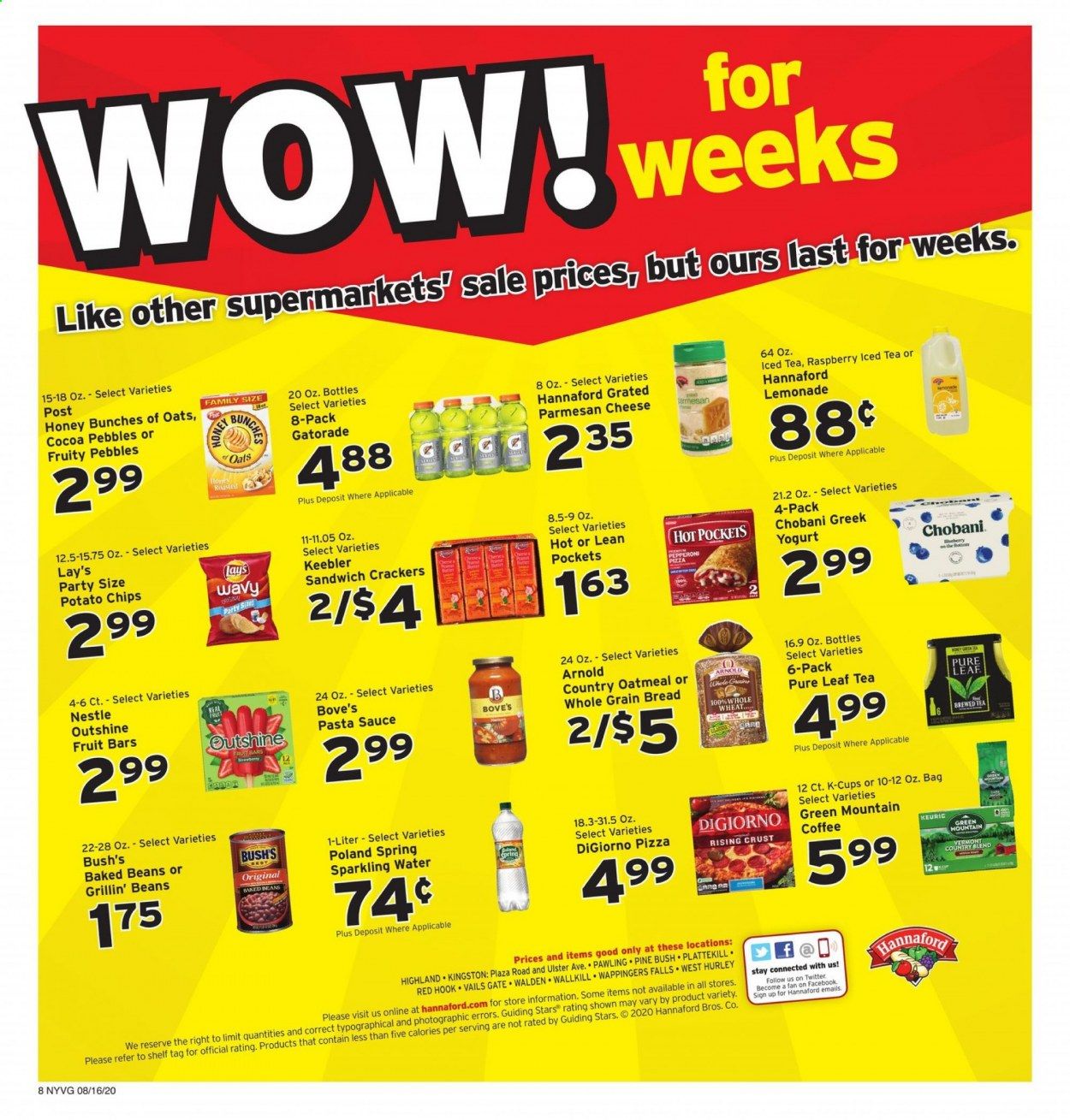 Hannaford (NY) Weekly Ad August 16 to August 22