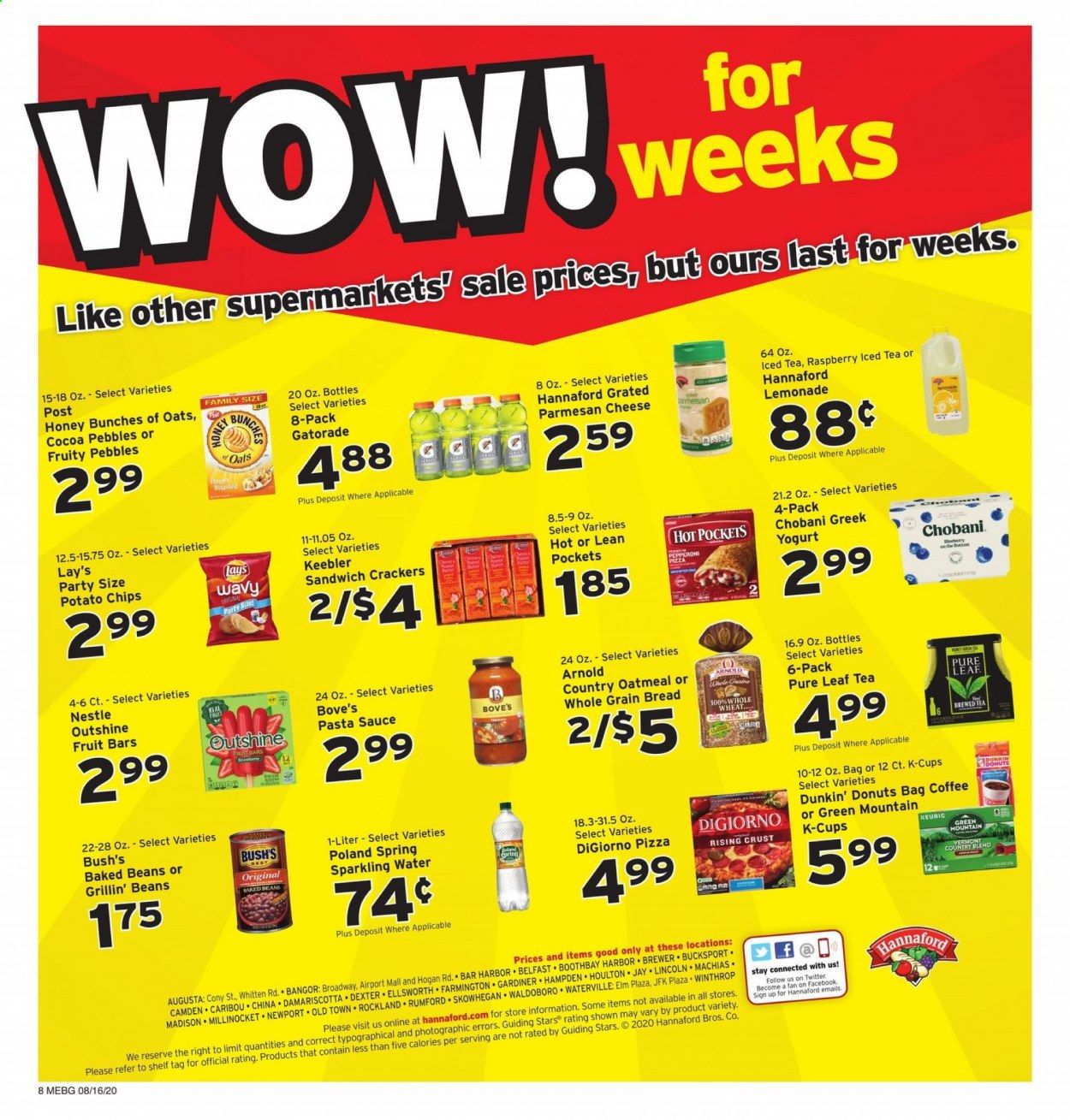 Hannaford (ME) Weekly Ad August 16 to August 22