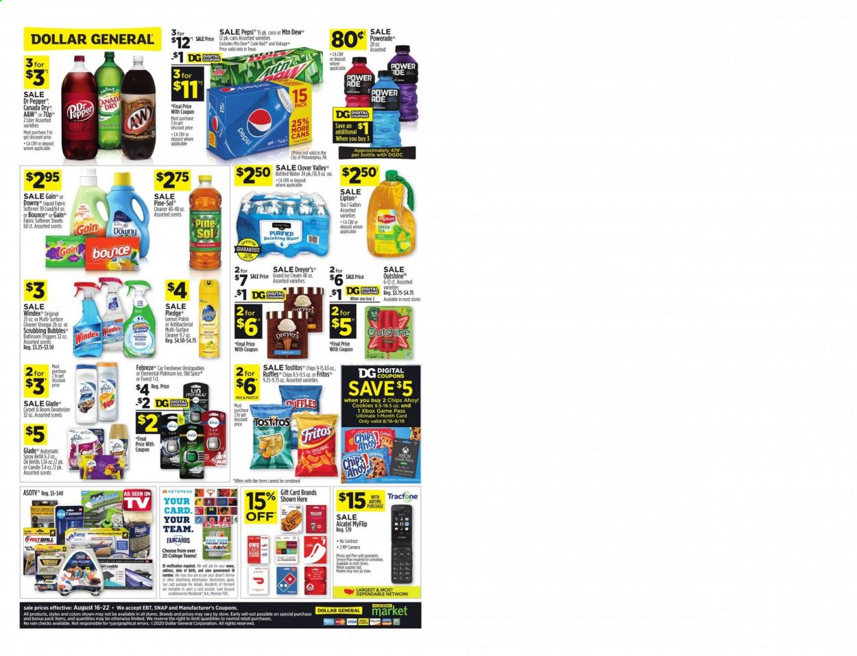 Dollar General (TX) Weekly Ad August 16 to August 22