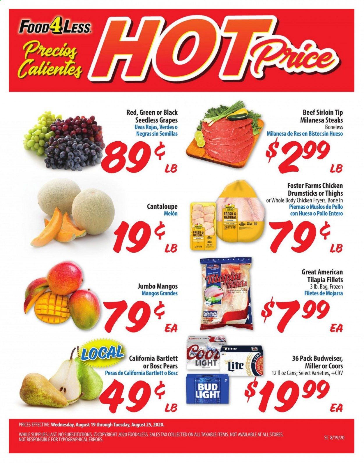 Food 4 Less (CA) Weekly Ad August 19 to August 25