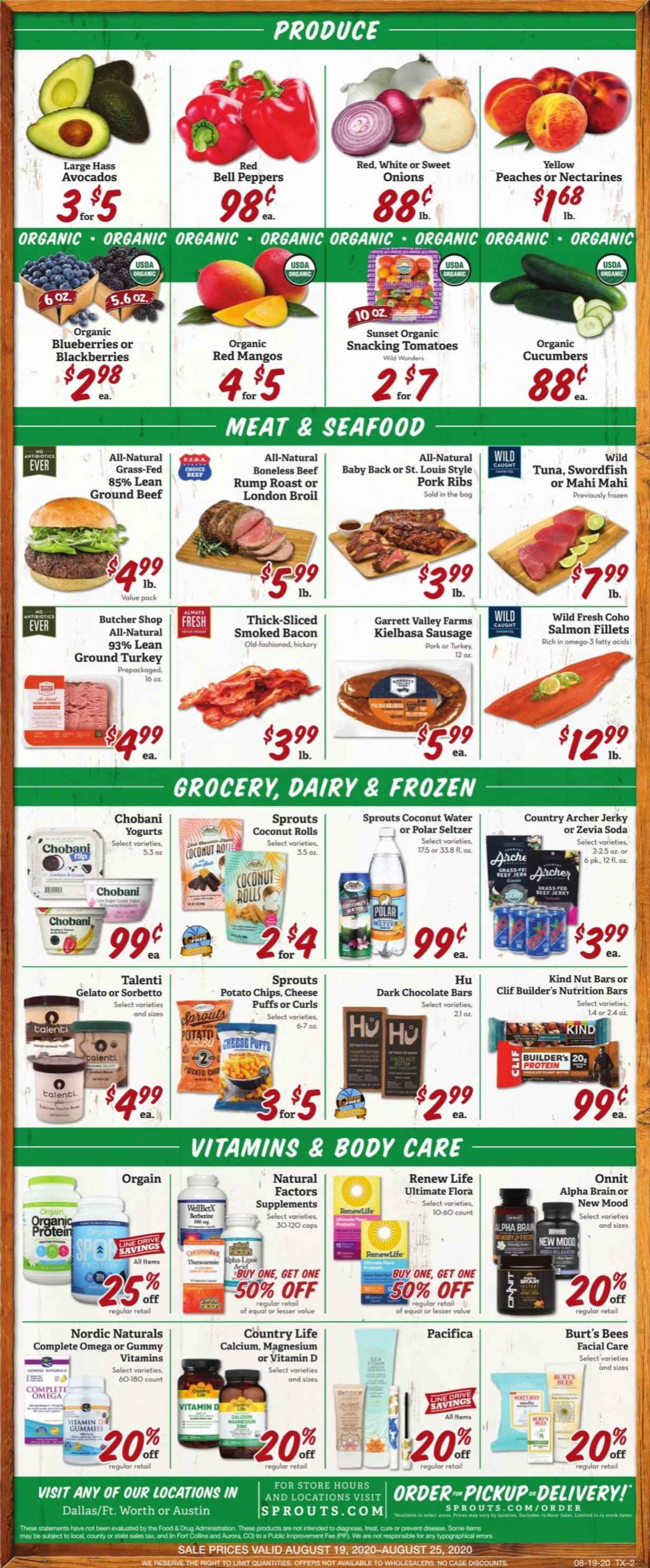 Sprouts Weekly Ad August 19 to August 25