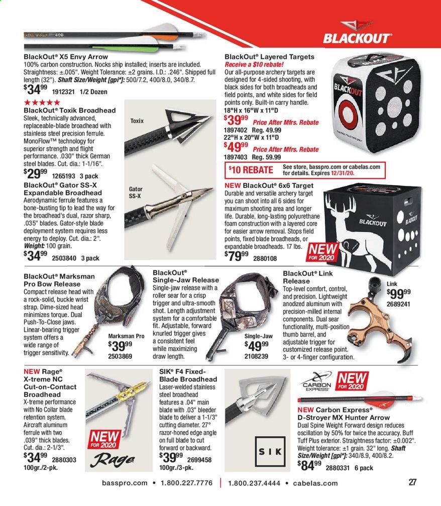 Cabela's Weekly Ad August 18 to December 26