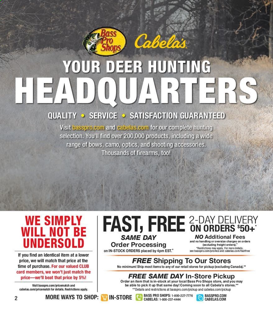 Bass Pro Shops Weekly Ad August 18 to December 26