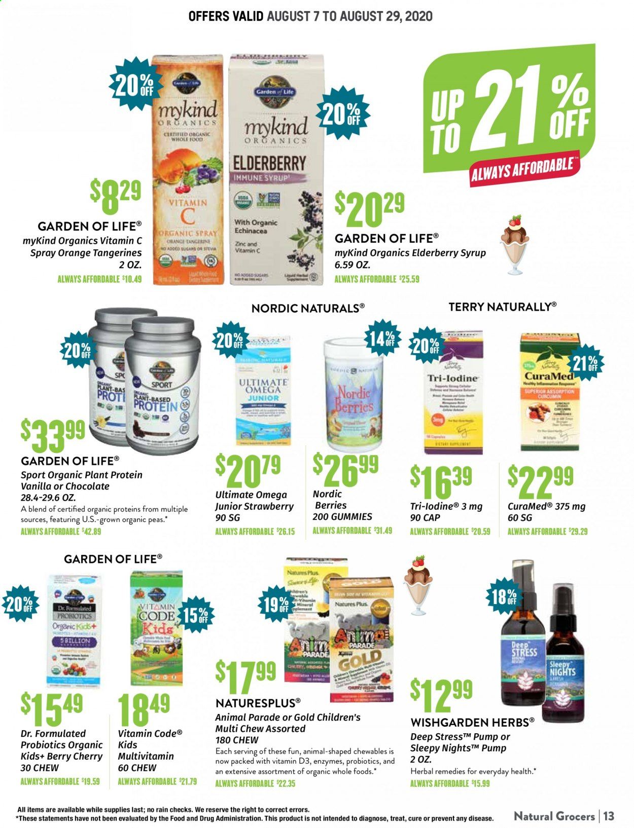 Natural Grocers Weekly Ad August 7 to August 29
