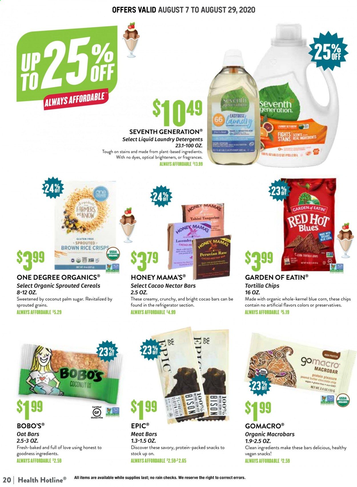 Natural Grocers Weekly Ad August 7 to August 29
