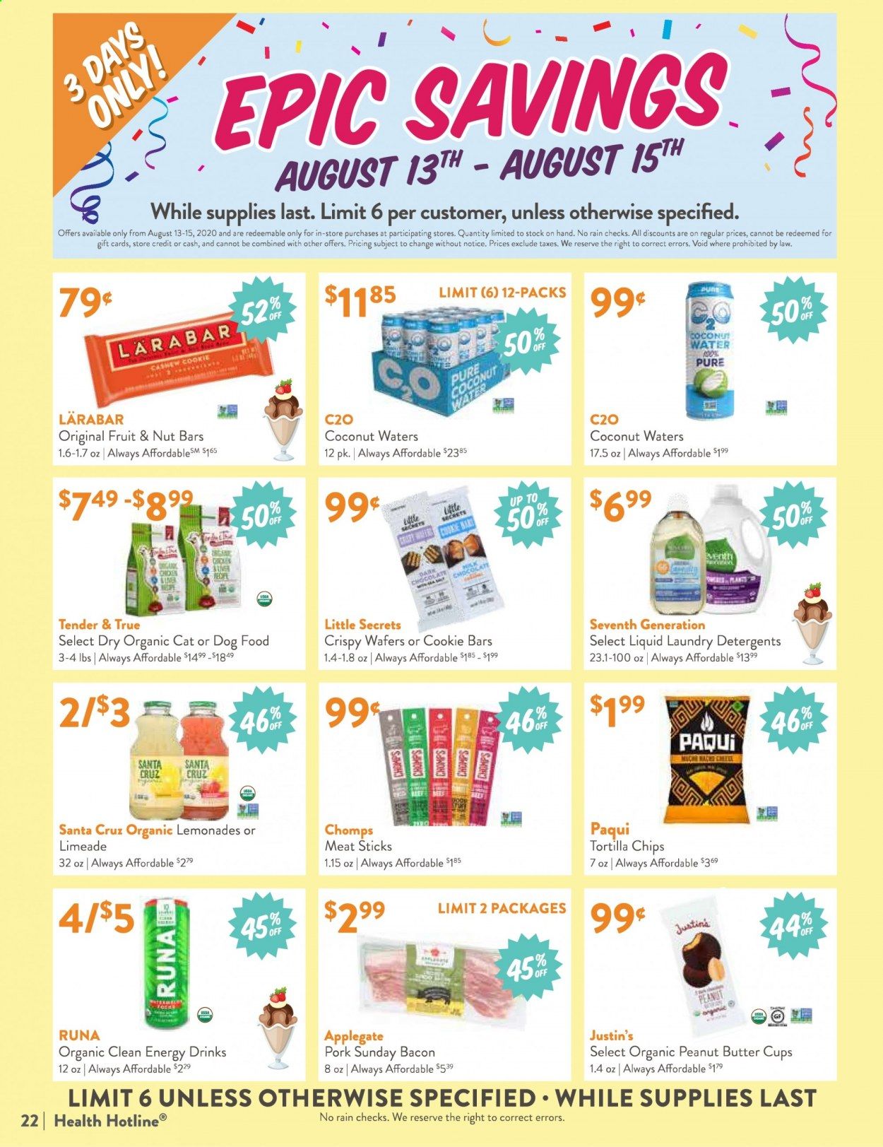Natural Grocers Weekly Ad August 7 to August 29