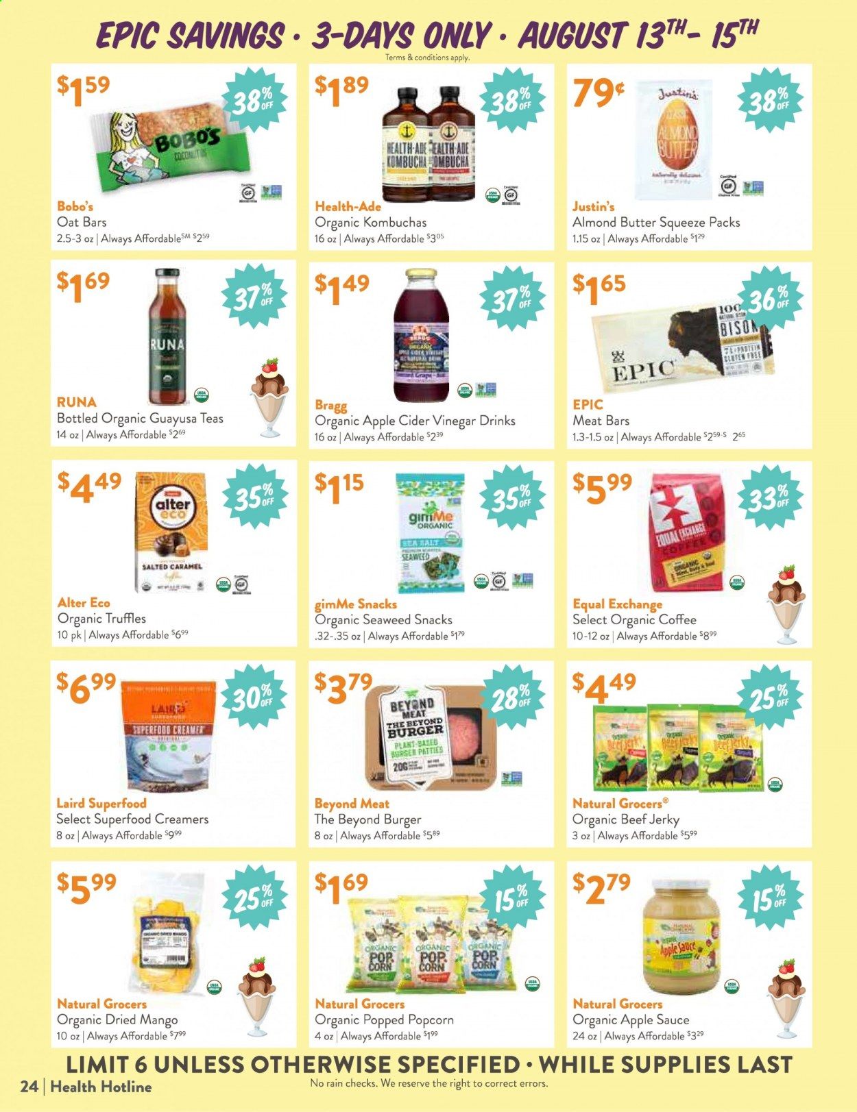 Natural Grocers Weekly Ad August 7 to August 29