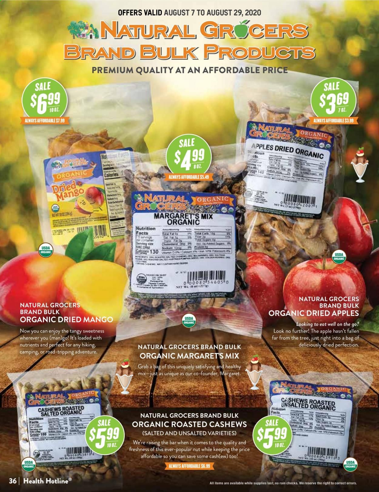 Natural Grocers Weekly Ad August 7 to August 29