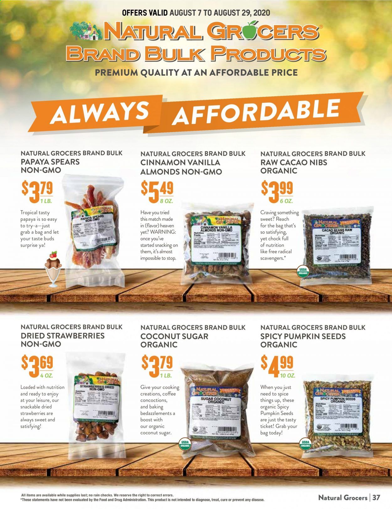 Natural Grocers Weekly Ad August 7 to August 29