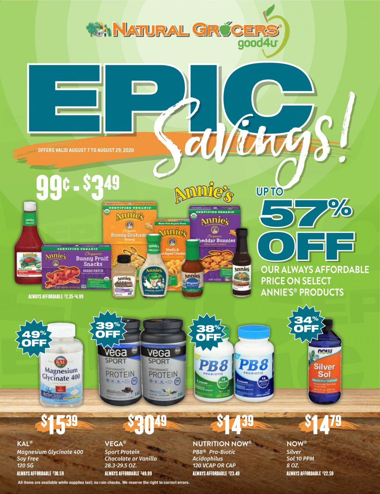 Natural Grocers Weekly Ad August 7 to August 29