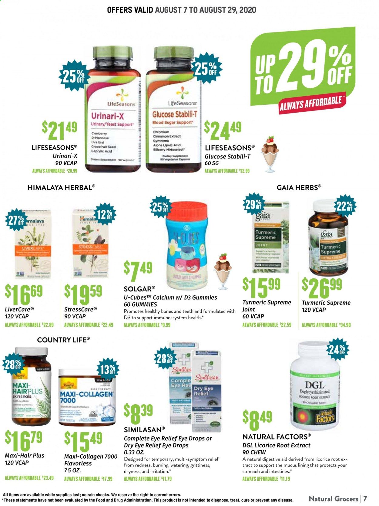 Natural Grocers Weekly Ad August 7 to August 29