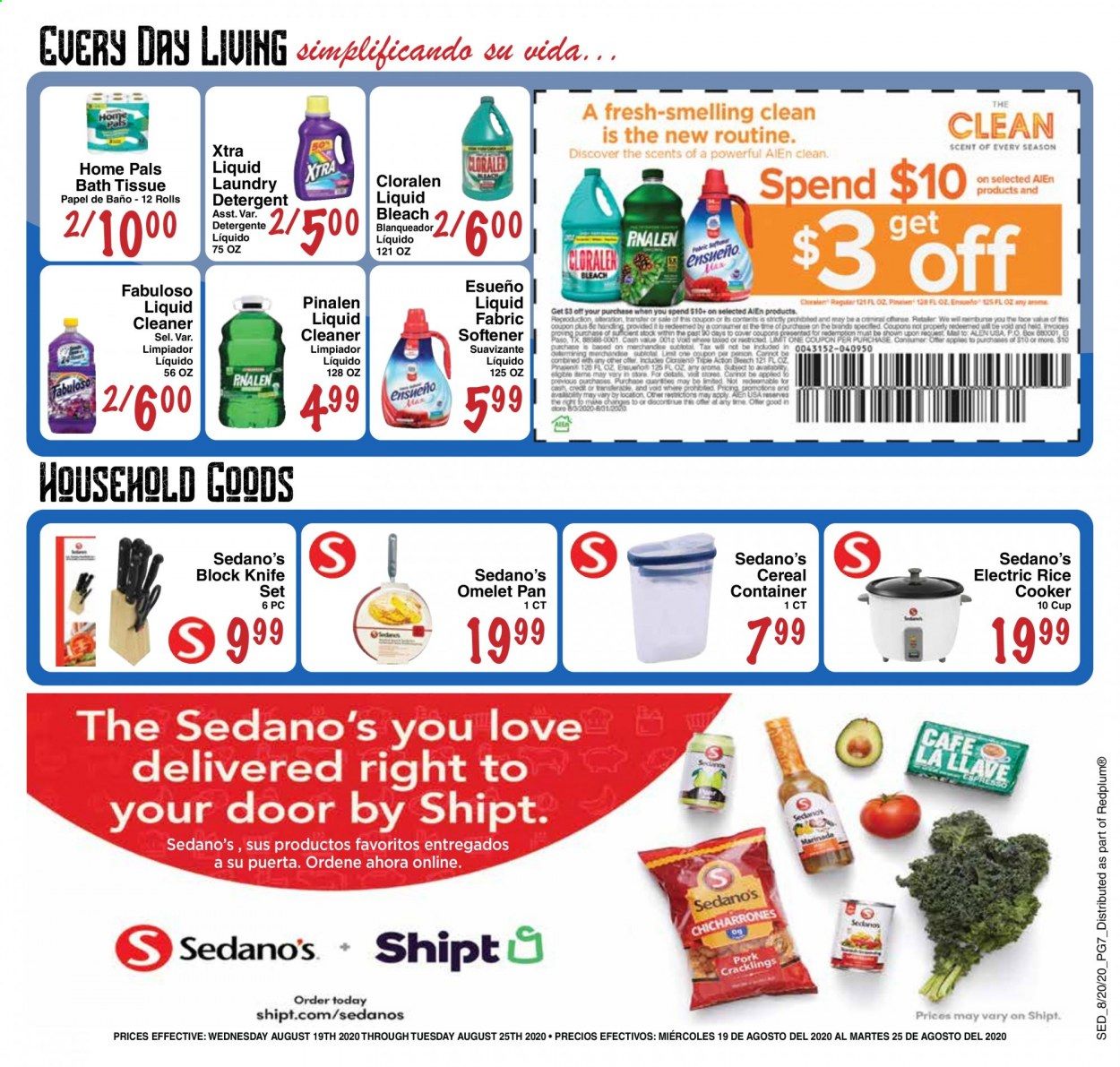 Sedano's Weekly Ad August 19 to August 25