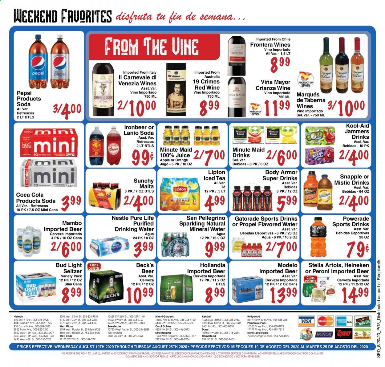 Sedano's Weekly Ad August 19 to August 25