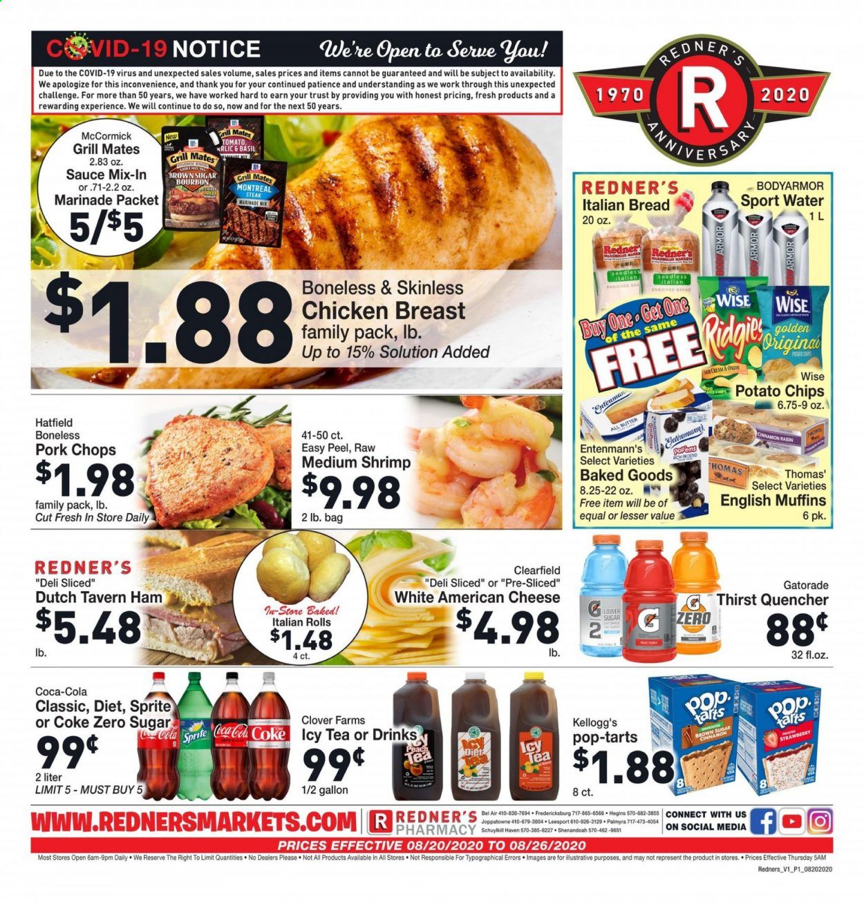 Redner's Markets Weekly Ad August 20 to August 26