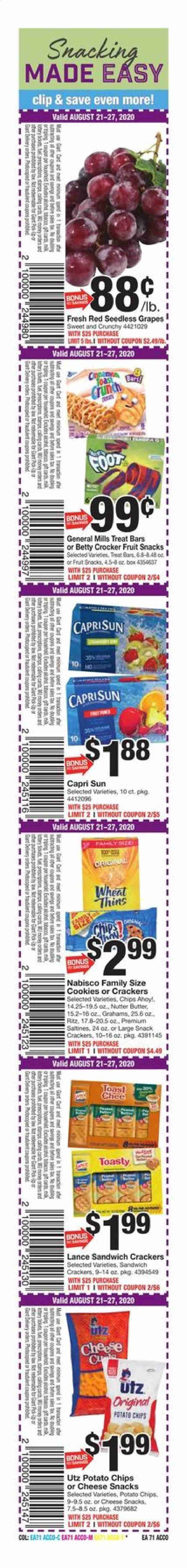 Giant Food Weekly Ad August 21 to August 27