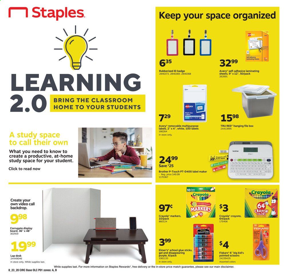 Staples Weekly Ad August 23 to August 29