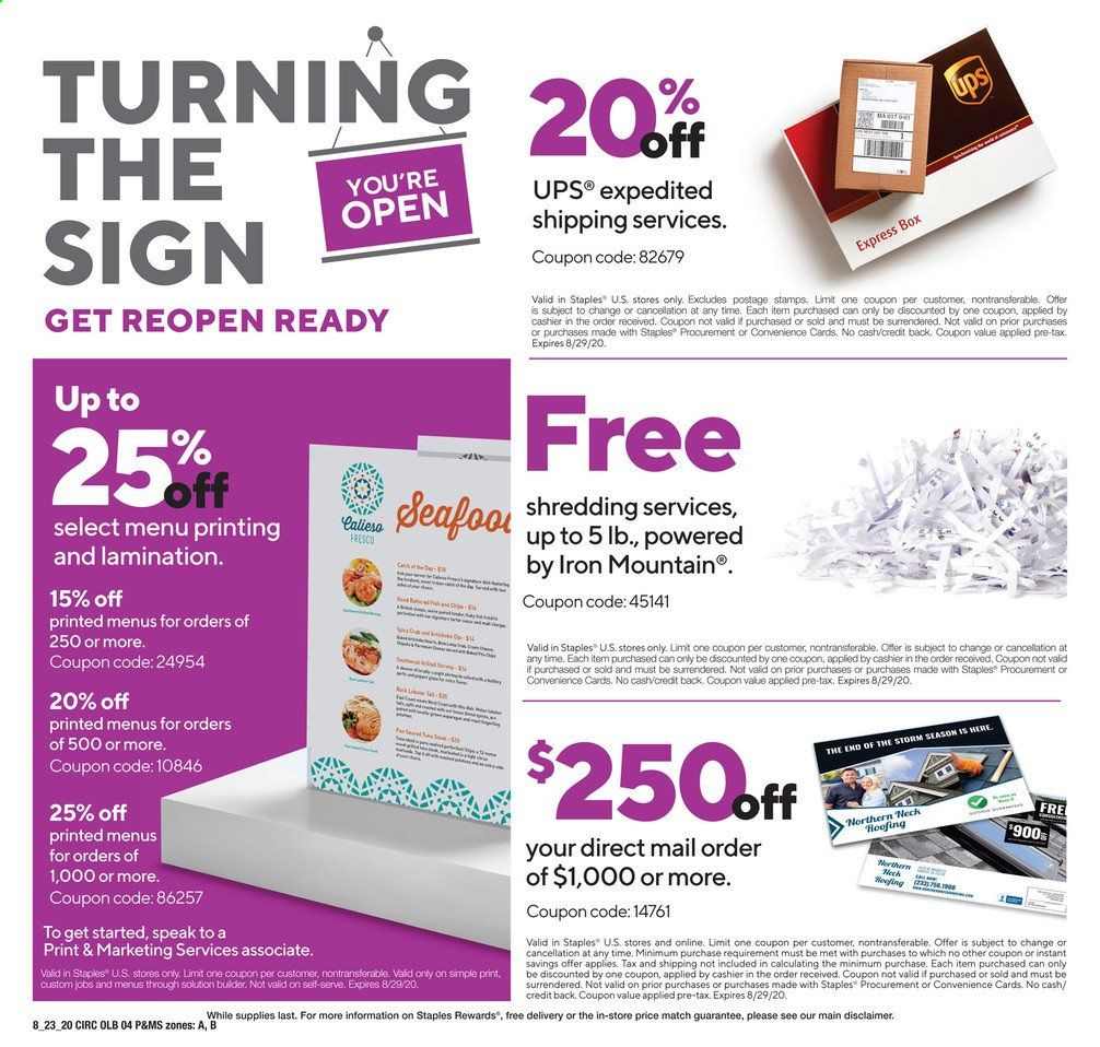 Staples Weekly Ad August 23 to August 29